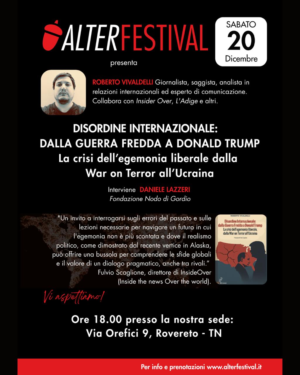 Roberto Vivaldelli. Disordine internazionale